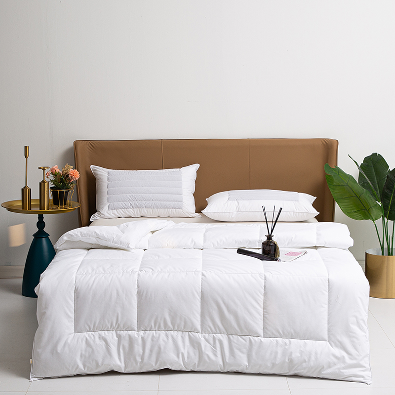 100% coton 300 g/m² couette de remplissage couette d'été matelassée ensemble de couette blanche fabrication