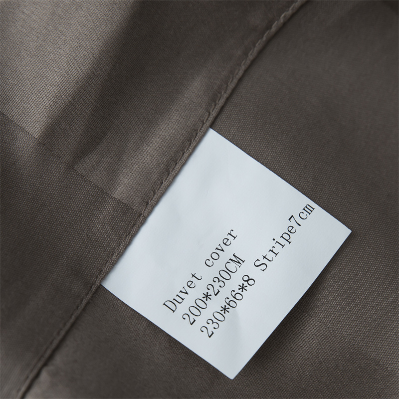 Ensemble de literie en satin de coton 750 fils à rayures en satin de 7 cm Ensemble de literie en satin de coton 750 fils à rayures en satin de 7 cm