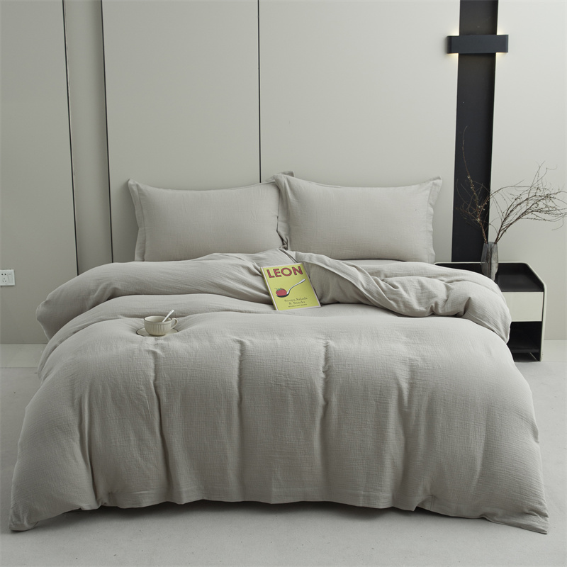 Ensemble de literie super doux en tissu 100 % coton à double couche de gaze Ensemble de literie super doux en tissu 100 % coton à double couche de gaze