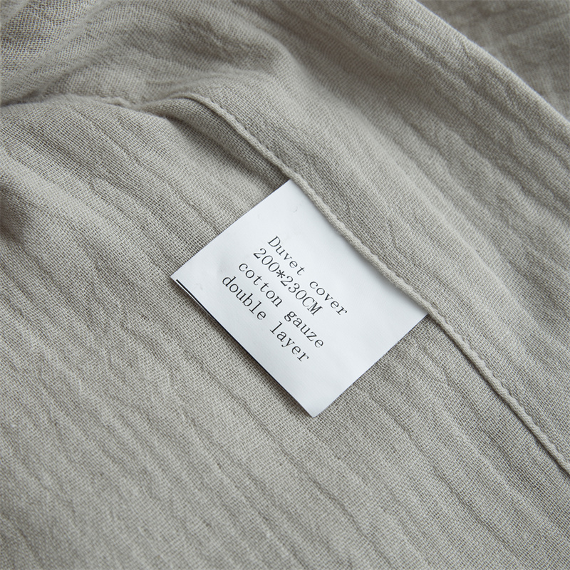 Ensemble de literie super doux en tissu 100 % coton à double couche de gaze Ensemble de literie super doux en tissu 100 % coton à double couche de gaze