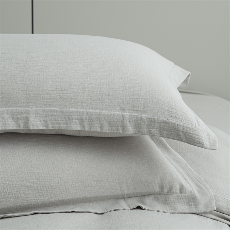 Ensemble de literie super doux en tissu 100 % coton à double couche de gaze Ensemble de literie super doux en tissu 100 % coton à double couche de gaze