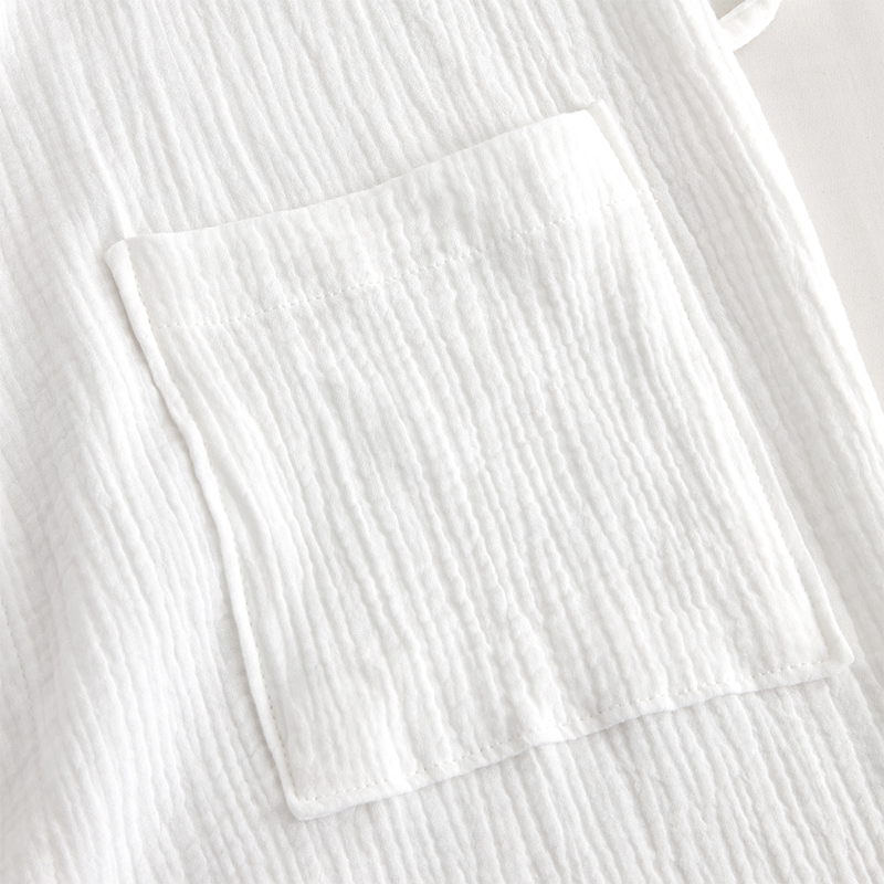 Peignoir d'hôtel à col châle en tissu de coton gaze double couche Peignoir d'hôtel à col châle en tissu de coton gaze double couche