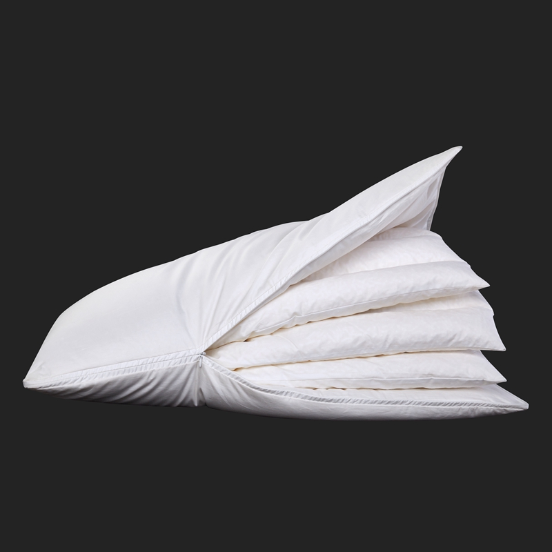 Oreiller réglable en hauteur, conception à cinq couches, oreiller long à fermeture éclair en forme de L